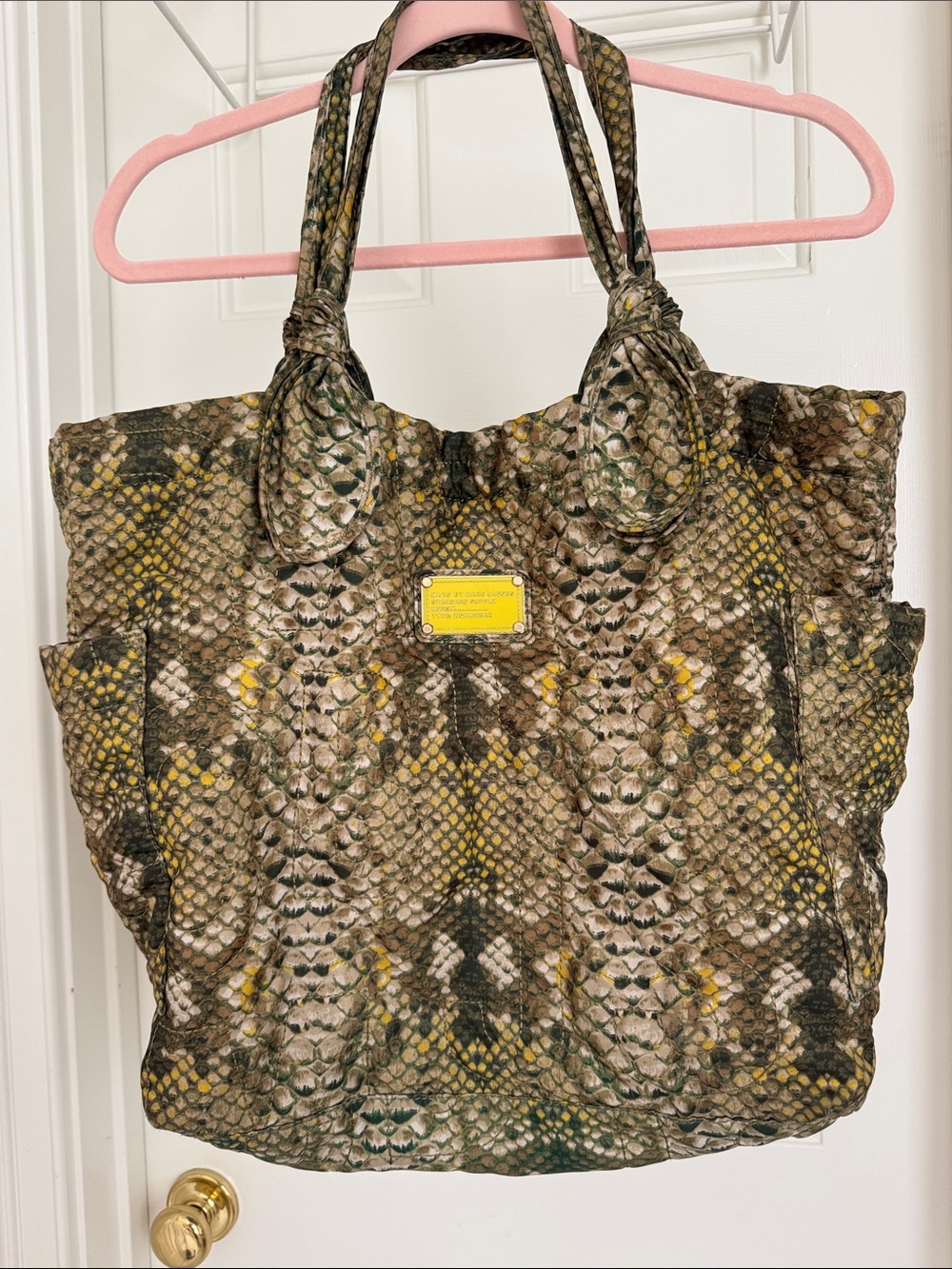 Marc by Marc Jacobs Standard Supply Python Snake Print Quilted Tote Bag